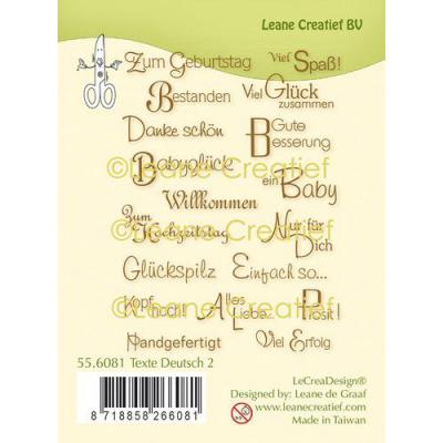 Leane Creatief Clear Stamps deutsch - Deutsche Texte